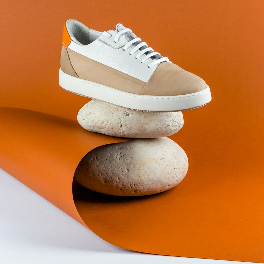 Basket bicolore orange