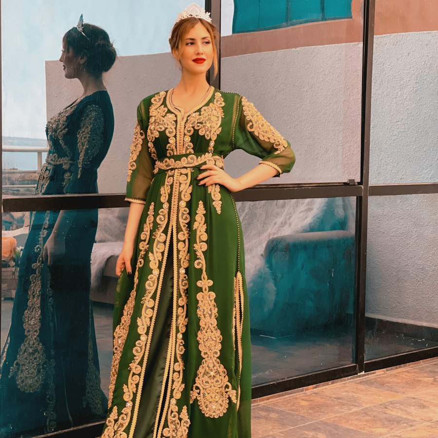 Gandoura verte légère