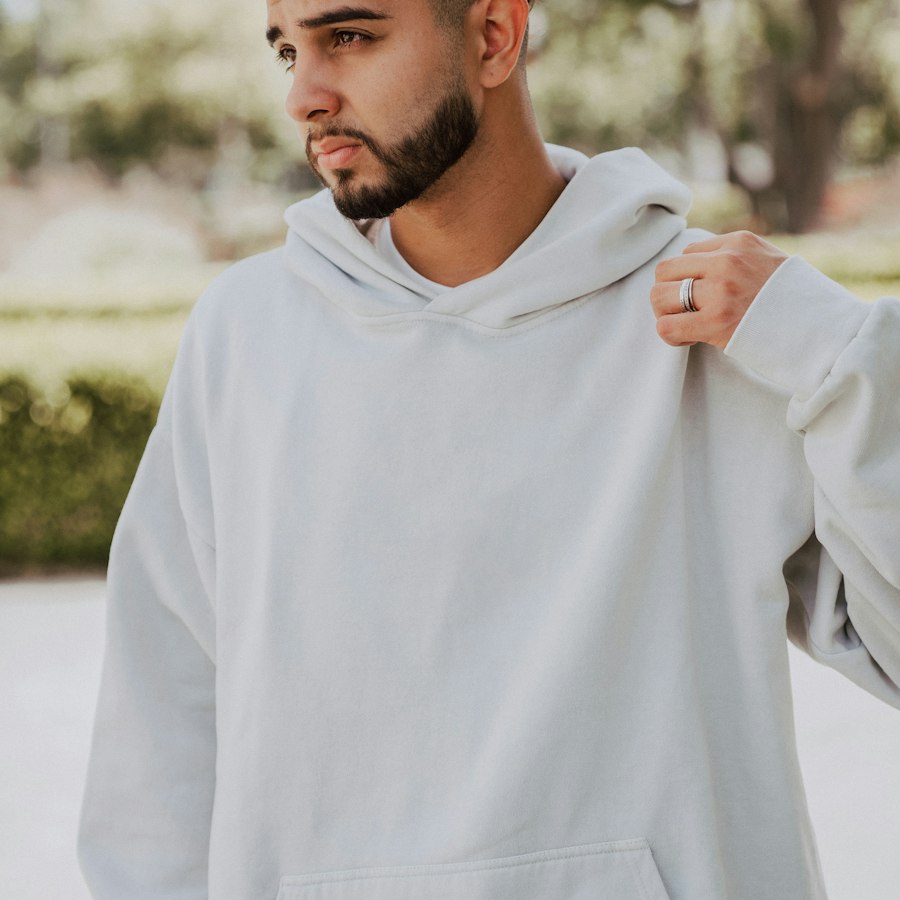 Hoodie blanc cassé