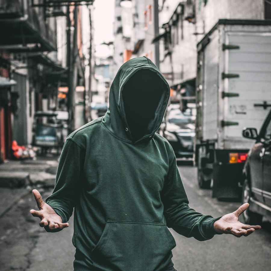 Veste à capuche verte