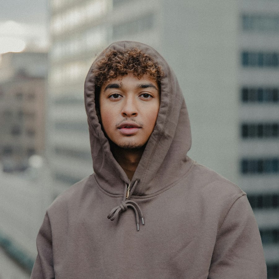 Hoodie taupe