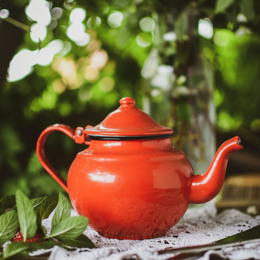 Théière rouge