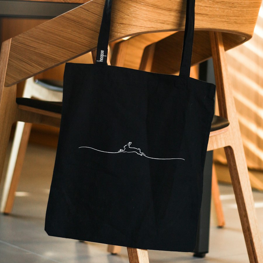 Cabas en cuir noir