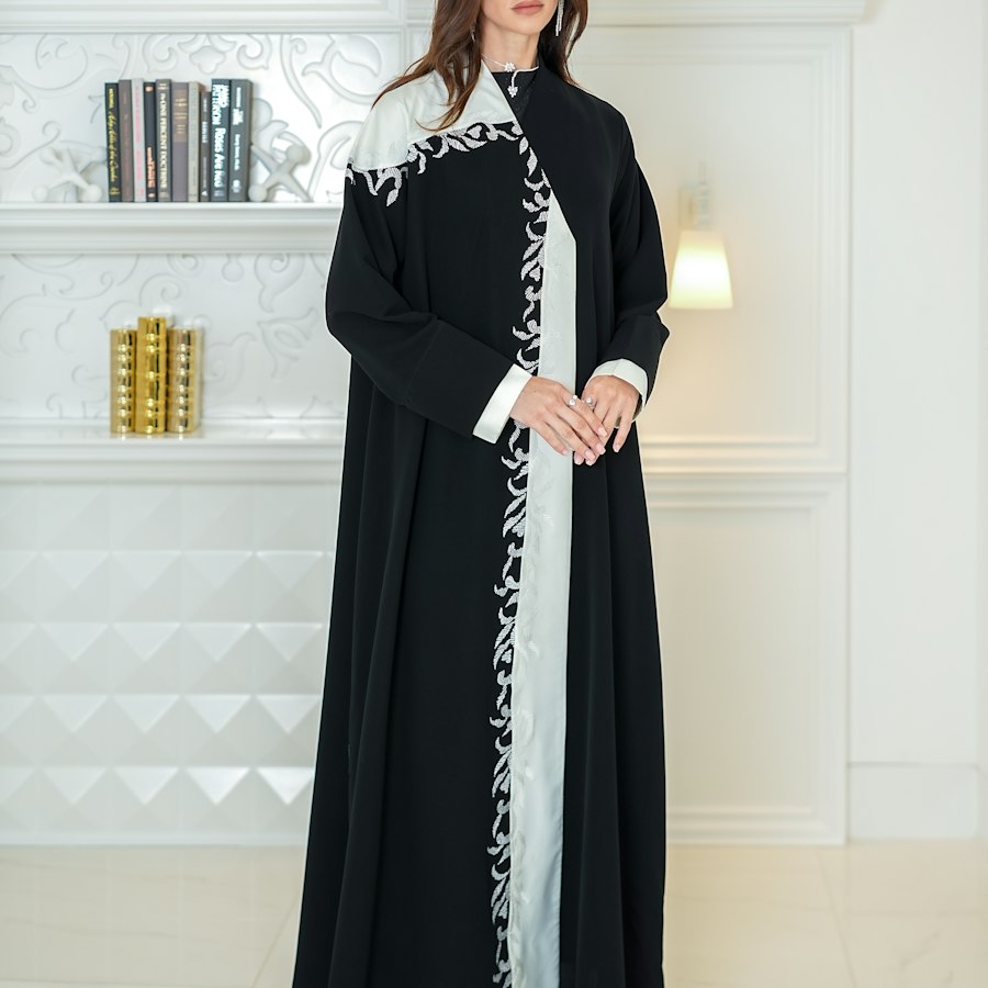 Abaya noir et blanc