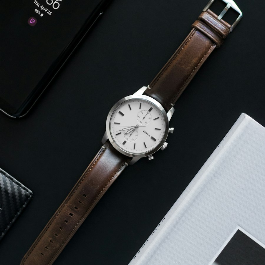 Montre bracelet cuir