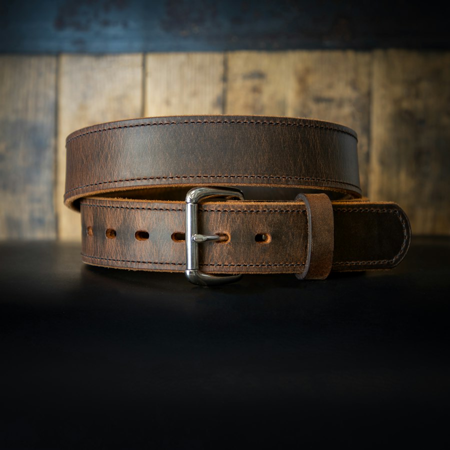 Ceinture en cuir marron