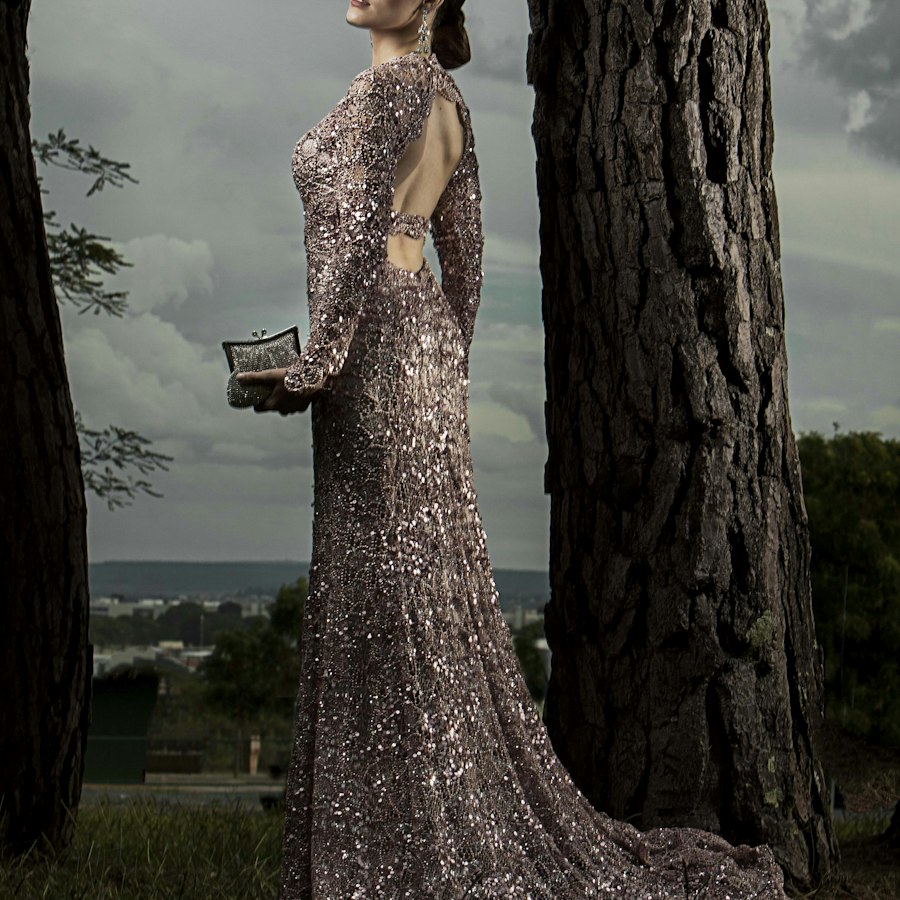 Robe longue scintillante