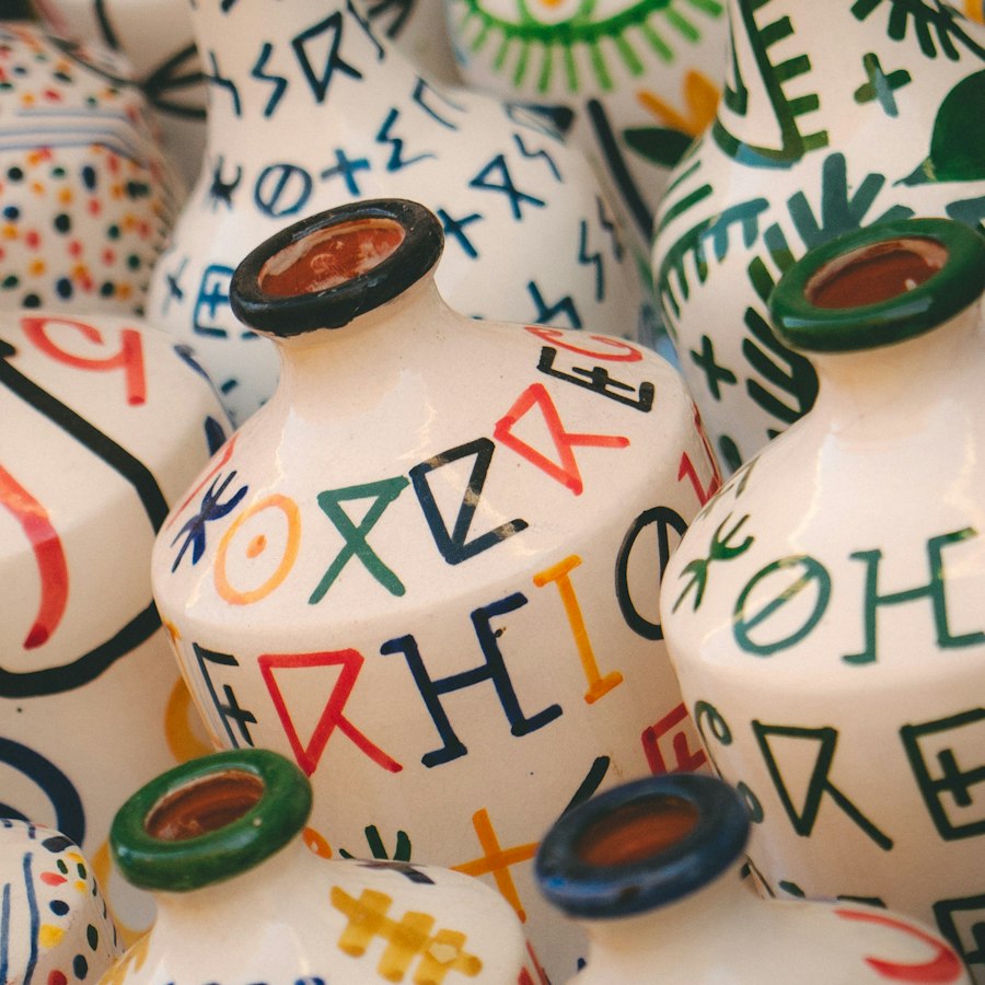 Vases peints à la main